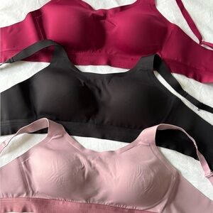 Lululemon Athletica Bralette Trio - Black, Pink, Burgundy